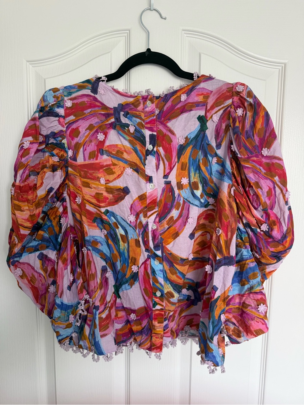 FARM Rio Colored Bananas Puff-Sleeve Blouse - Picture 2 of 3